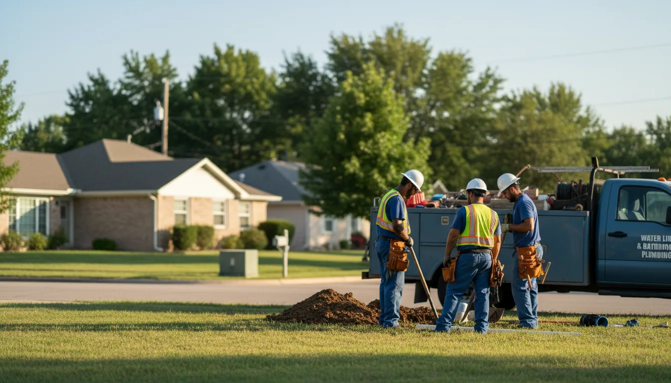 Residential water line and bathroom plumbing service in Millfield, OH